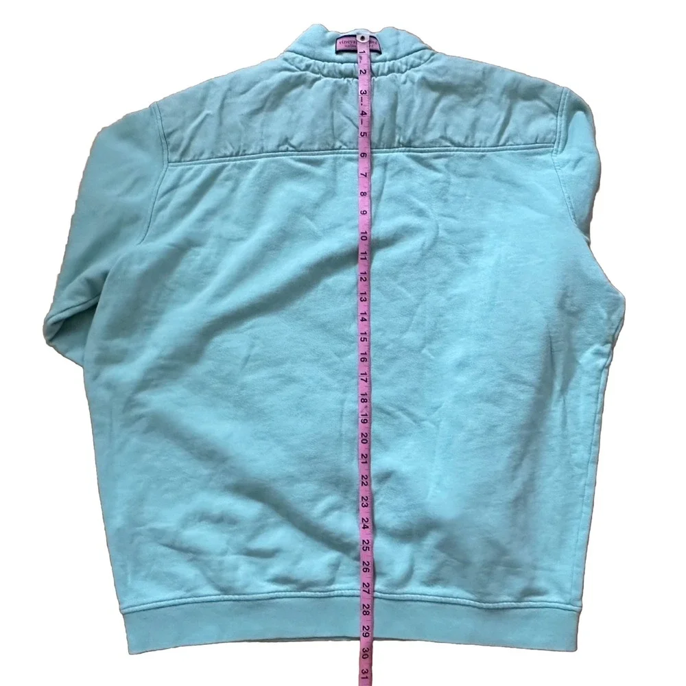 Vineyard Vines Sweater Men's‎ XL Mint Green Heavy Pullover Quarter Zip Sweater